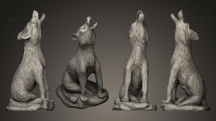 Статуэтки животных (Вайссен Вольф, STKJ_0125) 3D модель для ЧПУ станка